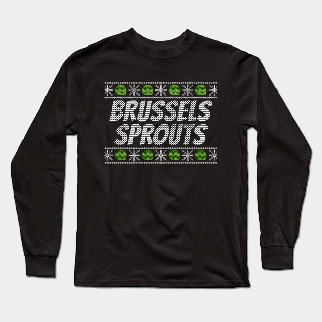 Christmas Brussels Sprouts Long Sleeve T-Shirt by LunaMay